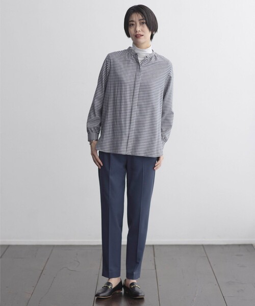 「J.PRESS」 長袖ブラウス T15 ネイビー レディース_画像5