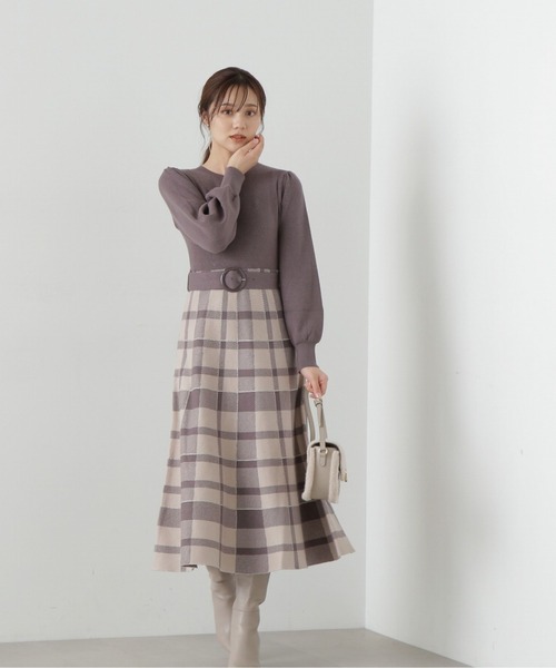 「PROPORTION BODY DRESSING」 ニットワンピース - グレー レディース_画像3