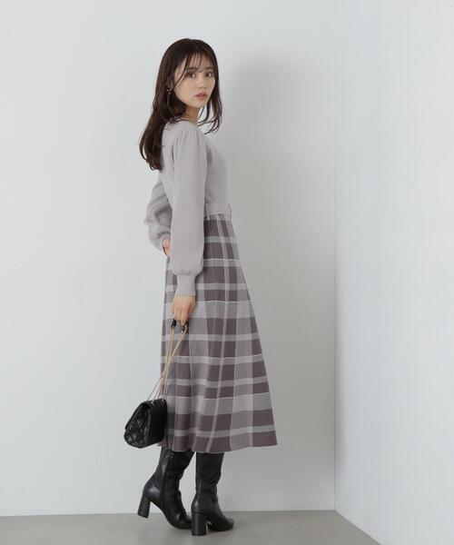 「PROPORTION BODY DRESSING」 ニットワンピース - グレー レディース_画像5