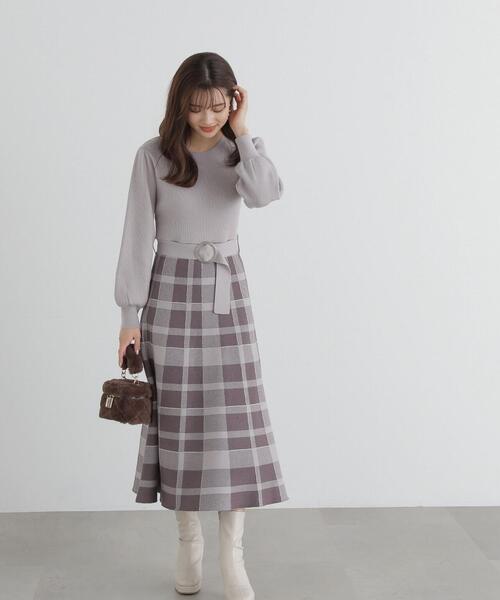 「PROPORTION BODY DRESSING」 ニットワンピース - グレー レディース_画像8