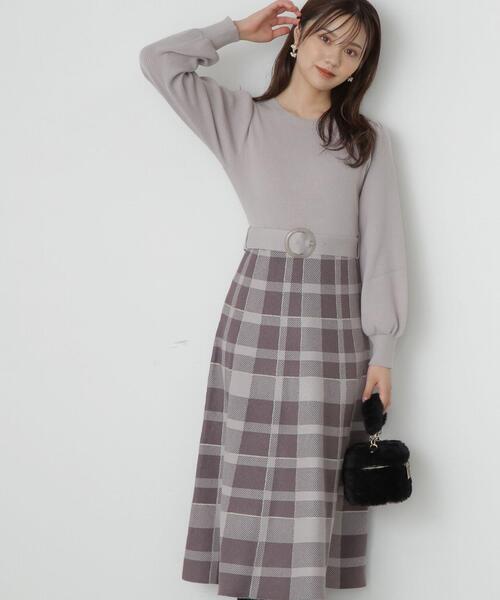 「PROPORTION BODY DRESSING」 ニットワンピース - グレー レディース_画像9