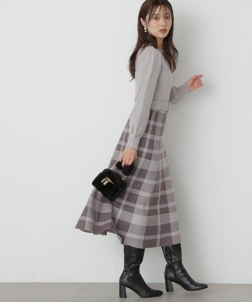 「PROPORTION BODY DRESSING」 ニットワンピース - グレー レディース_画像10
