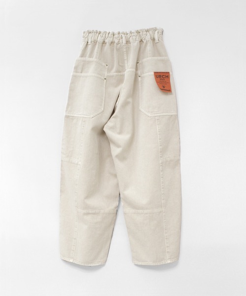 ワイドパンツ ジーンズ デニム デニムパンツ R4465 ブロックパンツ レディースの画像