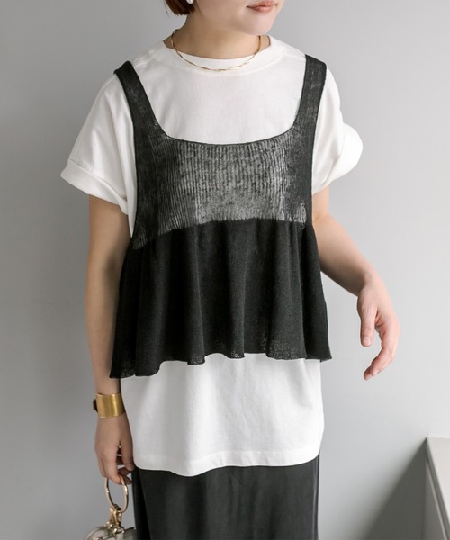 美品　エリオポール　ニット　ビスチェ　ベスト EMBROIDERY LACE VEST｜HELIOPOLE｜HÉLIOPÔLE（エリオポール）公式