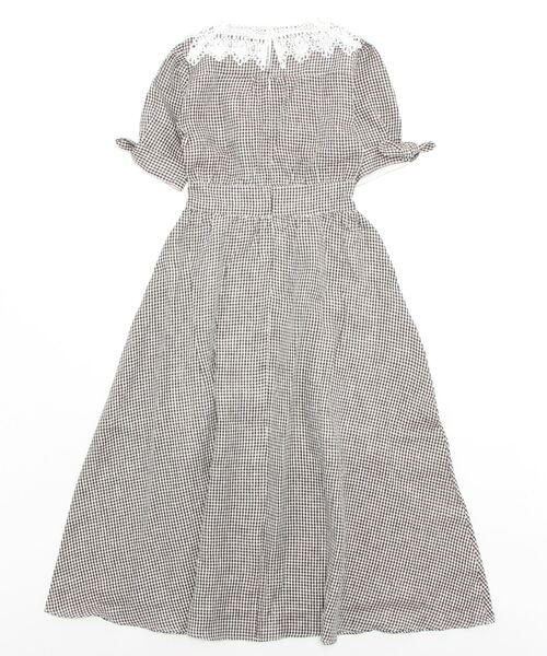 「CALNAMUR」 半袖ワンピース SMALL ブラウン レディース_画像2
