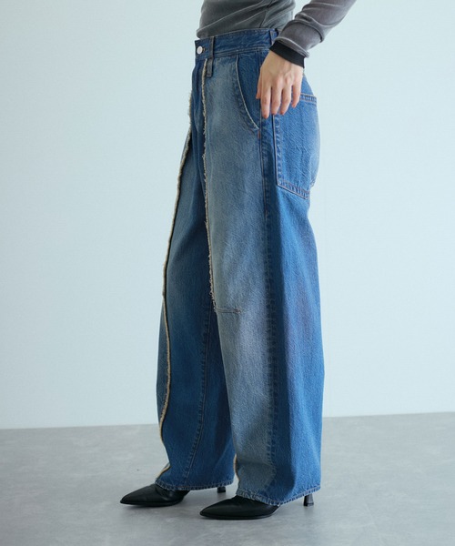 「ADAM ET ROPE'」 デニムパンツ 34 ブルー系その他6 レディース_7