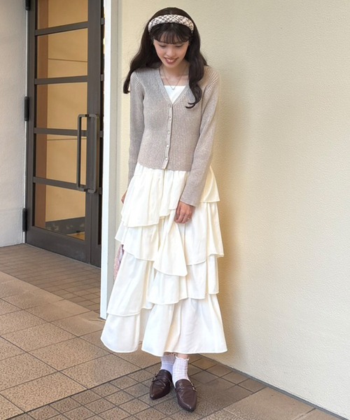 「Cherir Mignon」 コンビワンピース S グレー レディースの画像