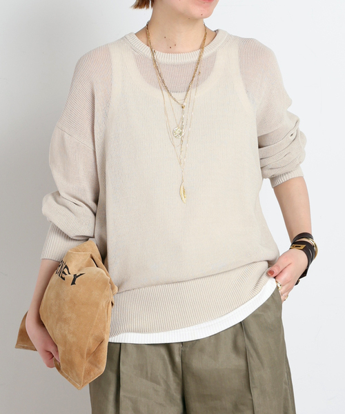EVERYDAY I LIKE. ニット セーター *TONIC クルーネックプルオーバー
