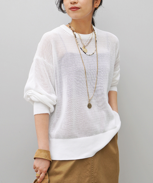 akityatho様　EVERYDAY クルーネックニット セール】【25AW】ピグメント加工/箔プリント天竺編みクルーネック