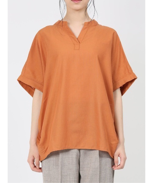 「MARBLE WALTS」 半袖チュニック LARGE ブルー レディース_画像4