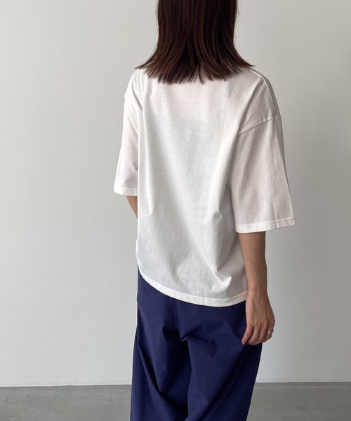 「harmonie」 半袖カットソー ONE SIZE オフホワイト レディース_画像6