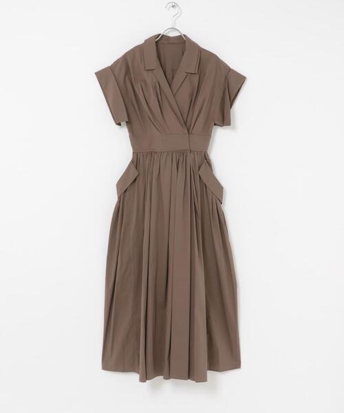 ワンピース ELENDEEK　W COLLAR SHIRT ONE-PIECEの画像
