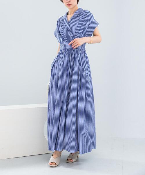 ワンピース ELENDEEK　W COLLAR SHIRT ONE-PIECEの画像