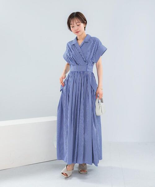 ワンピース ELENDEEK　W COLLAR SHIRT ONE-PIECEの画像