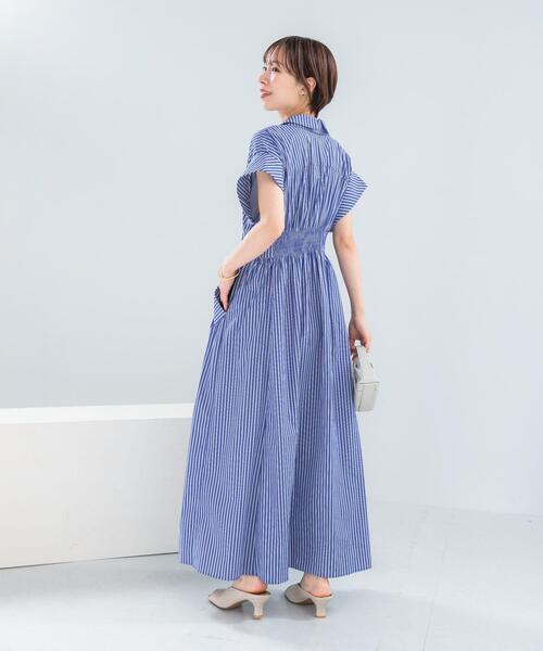 ワンピース ELENDEEK　W COLLAR SHIRT ONE-PIECEの画像