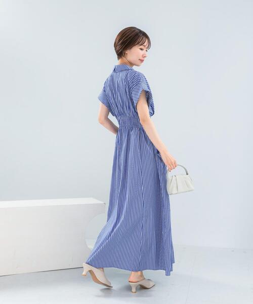 ワンピース ELENDEEK　W COLLAR SHIRT ONE-PIECEの画像