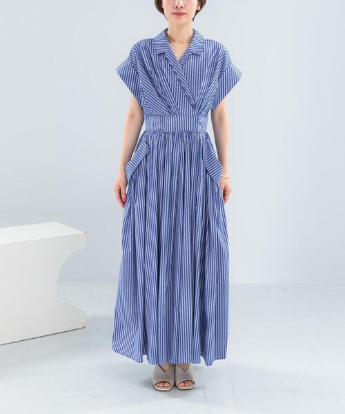 ワンピース ELENDEEK　W COLLAR SHIRT ONE-PIECEの画像