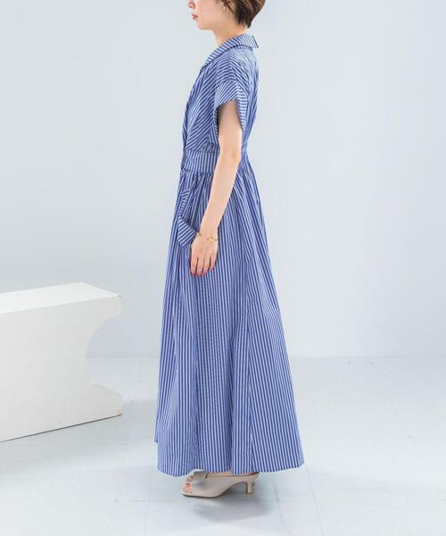 ワンピース ELENDEEK　W COLLAR SHIRT ONE-PIECEの画像