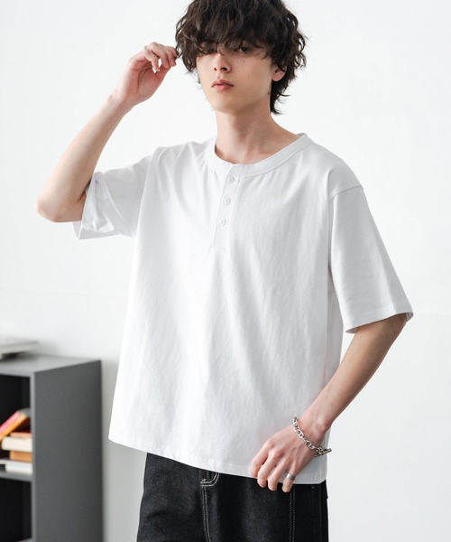 Rocky Monroe（ロッキーモンロー） ヘンリーネック tシャツ ケミカル