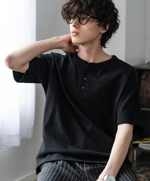 Rocky Monroe（ロッキーモンロー） ヘンリーネック tシャツ ケミカル