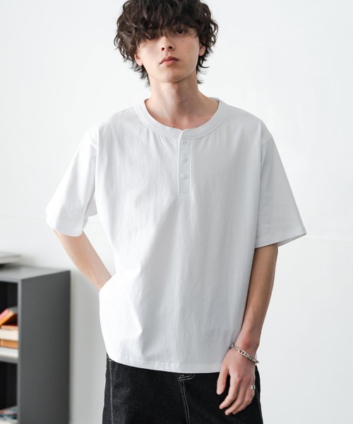 Rocky Monroe（ロッキーモンロー） ヘンリーネック tシャツ ケミカル