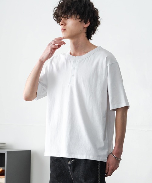 Rocky Monroe（ロッキーモンロー） ヘンリーネック tシャツ ケミカル