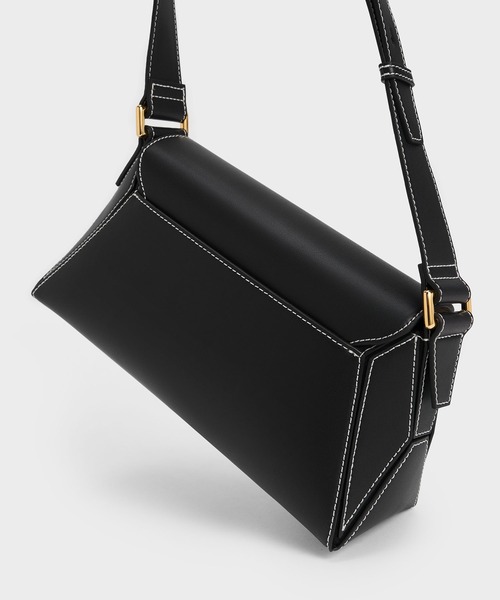 「CHARLES & KEITH」 2WAYバッグ M チョコ レディース_画像3
