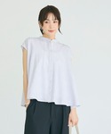 ブラウス シャツ 夏 サッカータックフレアブラ...の詳細画像4