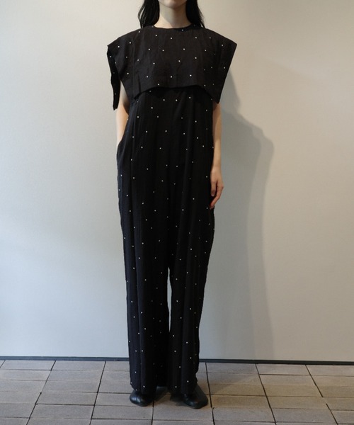 MANOF（マノフ） サロペット オーバーオール MANOF DOT EMBROIDERY ALL