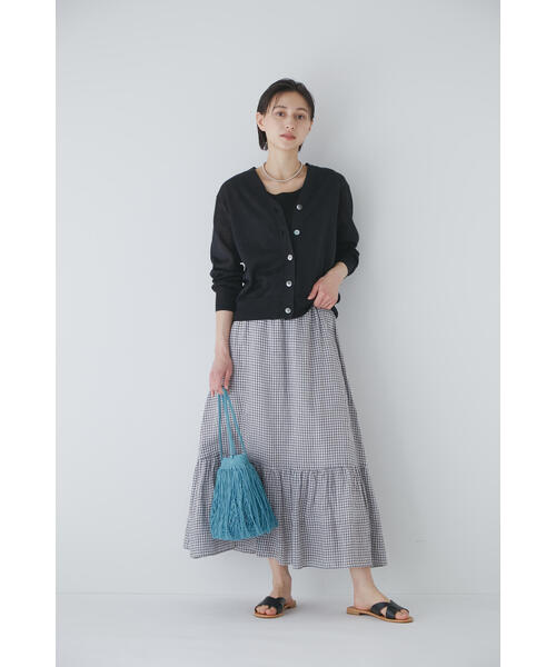 「human woman」 ニットカーディガン MEDIUM イエロー レディース_画像3