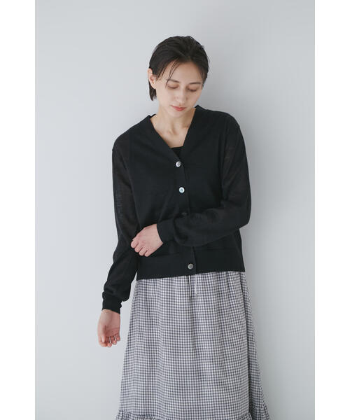 「human woman」 ニットカーディガン MEDIUM イエロー レディース_画像4