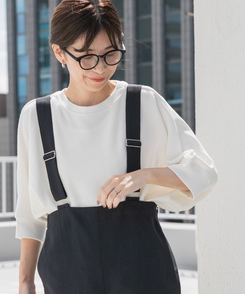 「URBAN RESEARCH DOORS」 7分袖カットソー MEDIUM チャコールグレー レディース_画像4