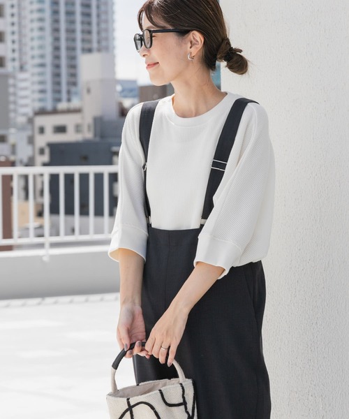 「URBAN RESEARCH DOORS」 7分袖カットソー MEDIUM チャコールグレー レディース_画像7