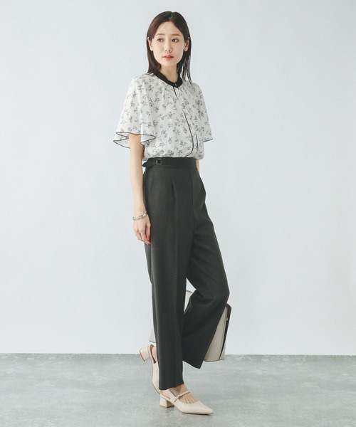 「GLOBAL WORK」 半袖ブラウス SMALL ホワイト レディース_画像7
