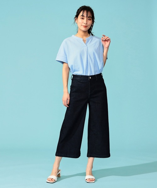 「C17」 デニムパンツ LARGE グレー レディース_画像8