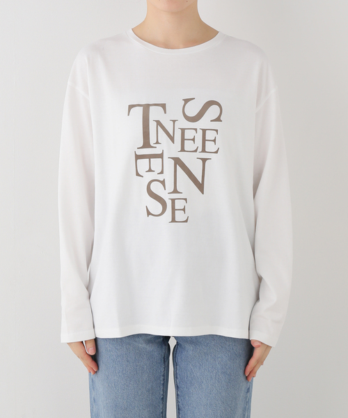 SPICK&SPAN エンブロイダリーロンT オーバーサイズ ホワイト 美品 Spick＆Span（スピック アンド スパン） tシャツ フロッキープリント
