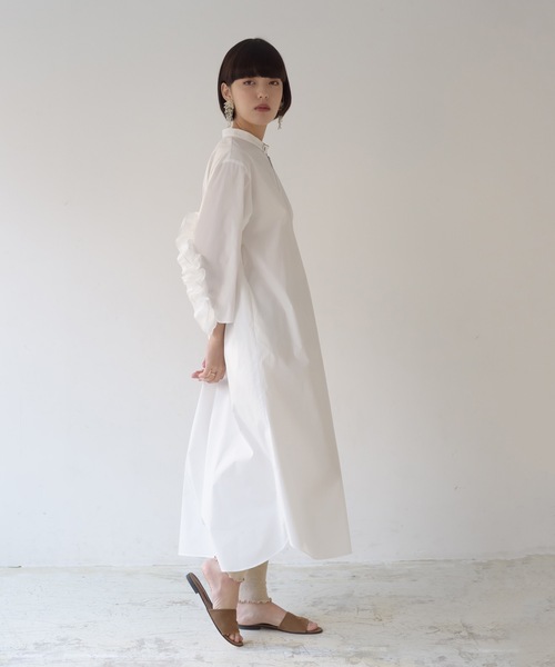 La SRIC（ラスリック） シャツワンピース La SRIC / 袖バックフリルOP 