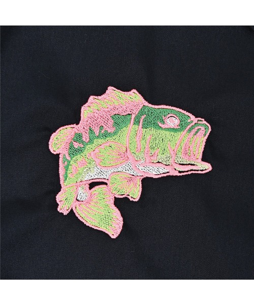 黒い刺繍ロゴ ジャケッVIETNAMESE STYLE COACH JACKET ブルゾン アウター VIETNAMESE STYLE COACH JACKET メンズ