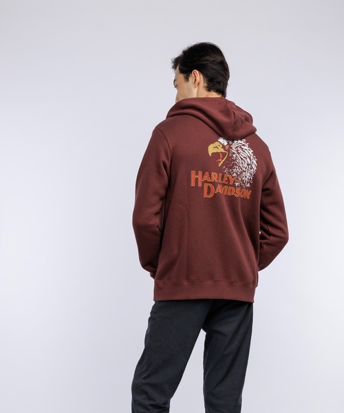 Harley Davidson パーカー クラシックイーグルファスナー式