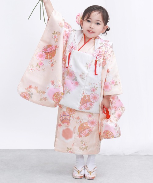 KYOETSU 着物 3歳七五三着物9点セット くすみB キッズ 子供