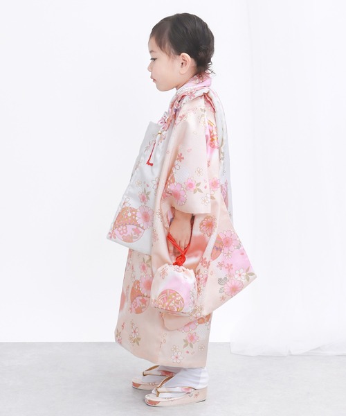 KYOETSU 着物 3歳七五三着物9点セット くすみB キッズ 子供
