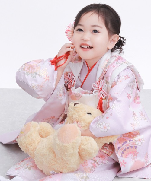 KYOETSU 着物 3歳七五三着物9点セット くすみB キッズ 子供
