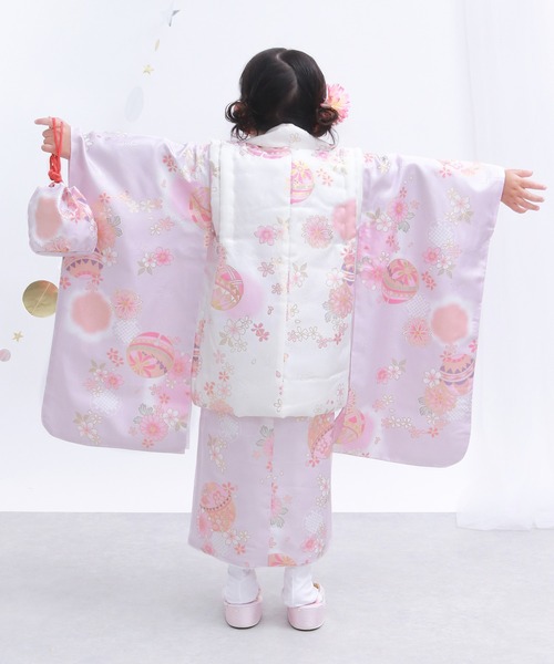 KYOETSU 着物 3歳七五三着物9点セット くすみB キッズ 子供