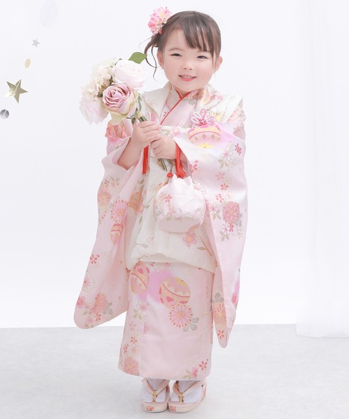 子供用着物 フルセット 9点セット ピンク　七五三 楽天市場】(七五三超早割11%OFF8/21迄)七五三 7歳 四つ身着物