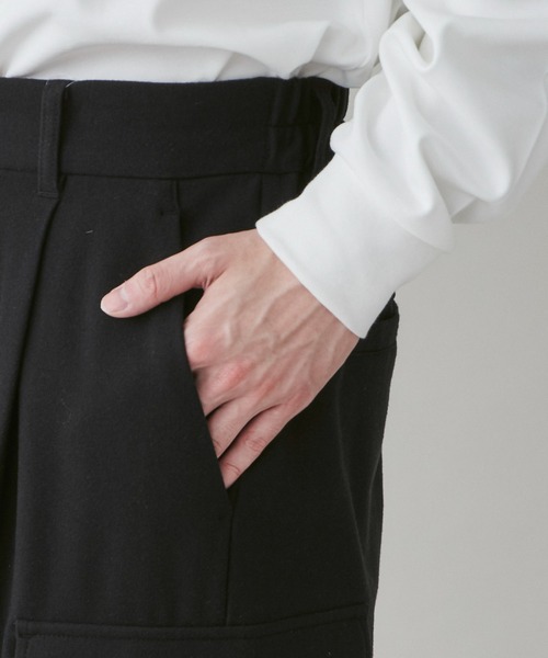 LUCY（ルーシー） スラックス LUCY/起毛TR ワイドカーゴスラックス