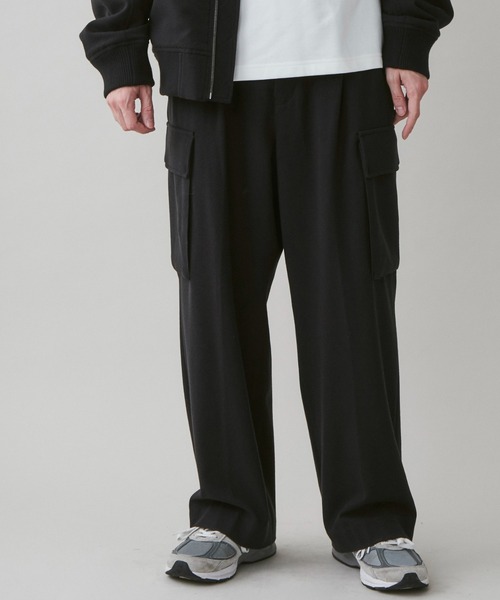 LUCY（ルーシー） スラックス LUCY/起毛TR ワイドカーゴスラックス