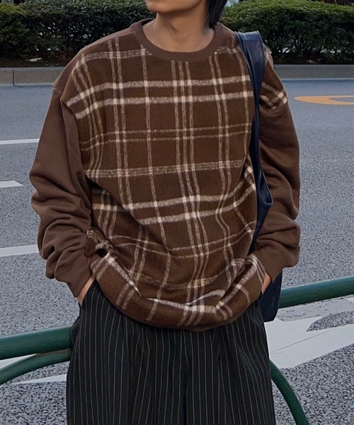 バーバリーブルーレーベル スウェット トレーナー ノバチェック 裏起毛 ロゴ バーバリーブルーレーベル BURBERRY BLUE LABEL ノバチェック