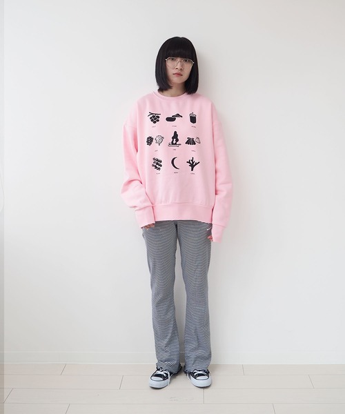 yukiemon 3L ちびくまスウェットプルオーバー ピンク yukiemon 3L ちび