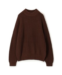 極美品 キャバン カシミヤミックスニット ユニセックス ワッフル グリーン系 caban（キャバン）の「コットンカシミヤミックスワッフル モックネック