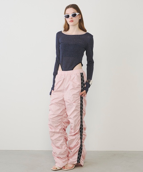 VIOLETTA（ヴィオレッタ） ラメカットソーボディスーツ レディース